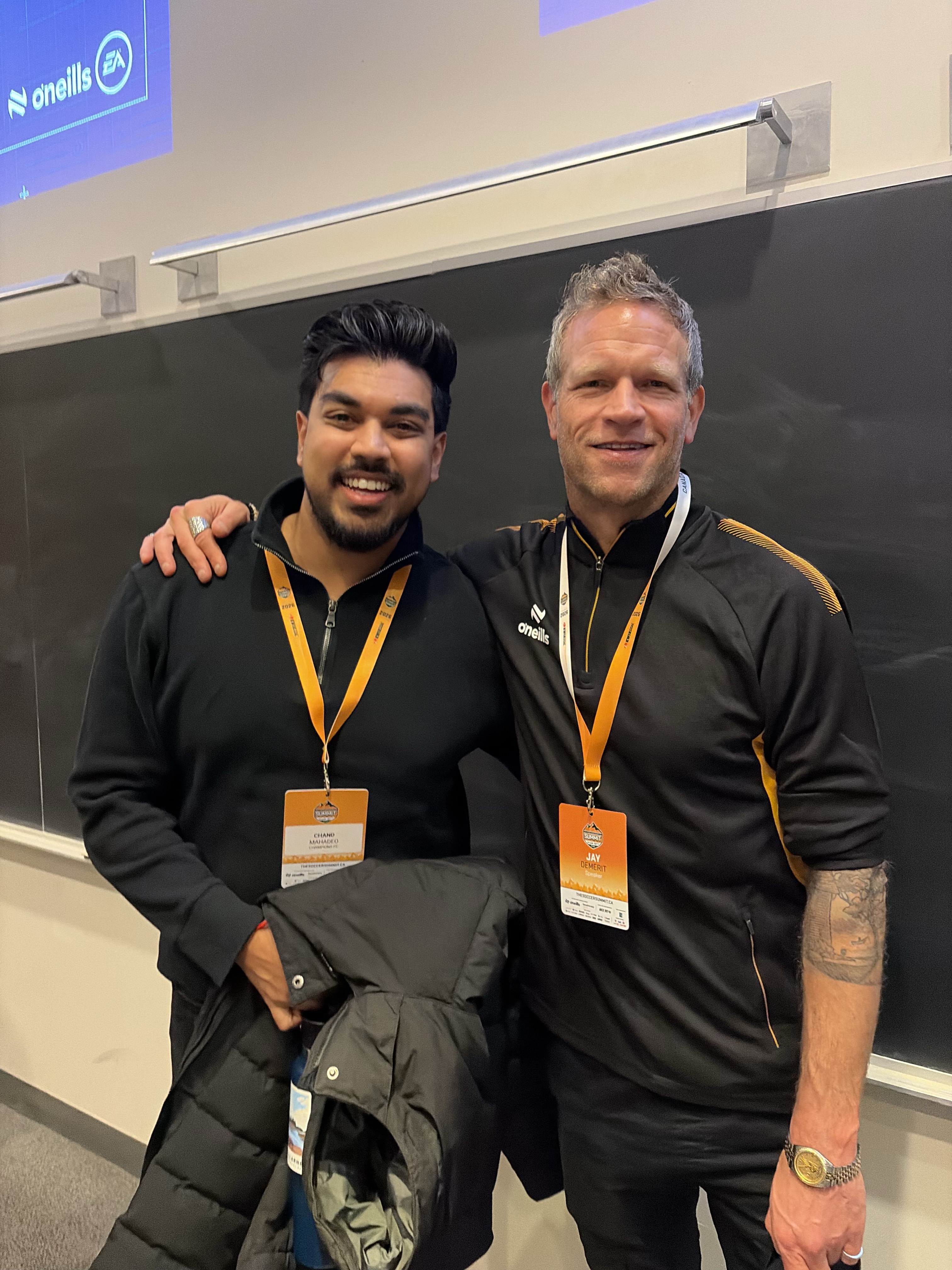 Champions FC leadership networking at Soccer Summit